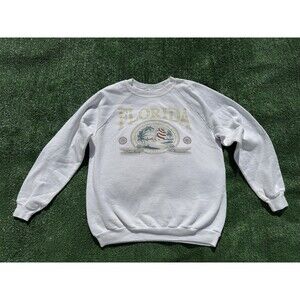 Vintage Y2K Florida Sailing Classics White Crewneck Size Large Hanes